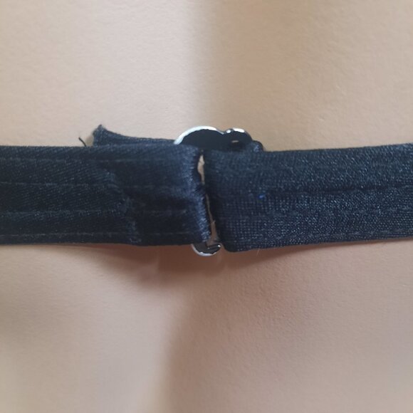 Vintage 90s High Cut Bikini Set Size XS Hot Pink Purple Black 2 Piece Halter - Picture 8 of 12